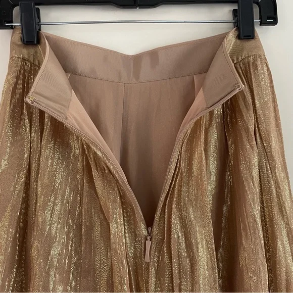 Kate spade Skirt The Rules metallic gold pleated midi skirt 11852 - Picture 3 of 8